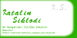 katalin siklodi business card